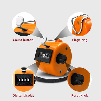 6 Pack Clicker Counter, Hand Tally Counters, 4 Digit Display Clicker | with Black Nylon Lanyard, Pitch Counter for Knitting, Coaching, Golf, Lap, Fishing, Umpire, Baseball, Row Sport - color: Candy Color