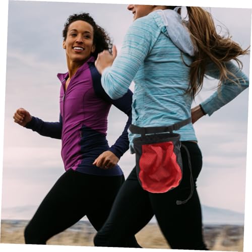 Climbing Chalk Bag Waist Pouch for Climber Large Capacity Anti-Slip Chalk Powder Storage Pack Red Black Outdoor Bouldering and Fitness Equipment