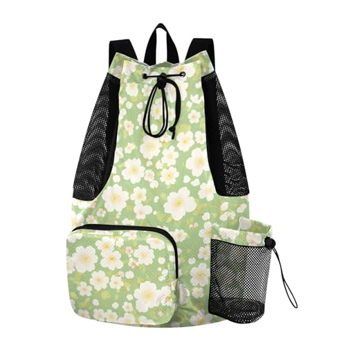 GuoChe Drawstring Backpacks Gym Swim Bag With Inside Pockets Pull String Bag Waterproof Cherry Blossom Flowers - color: Cherry Blossom Flowers