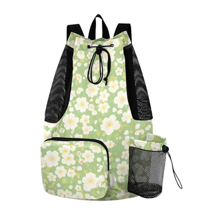 GuoChe Drawstring Backpacks Gym Swim Bag With Inside Pockets Pull String Bag Waterproof Cherry Blossom Flowers - color: Cherry Blossom Flowers