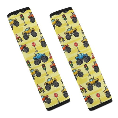 2 Pack Monster Truck Seat Belt Cover Universal Fit Shoulder Protector for Adults and Children, Most Cars, Comfortable Driving - color: Pattern 420