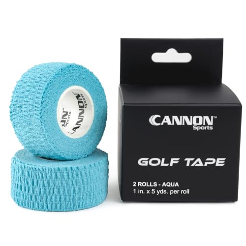 Cannon Sports 2 Pack Golfers Tape for Fingers and Hands | 1” x 5 Yards All Weather Blister Protection Non-Sticky Tape (Aqua, 2 Pack) - color: Aqua