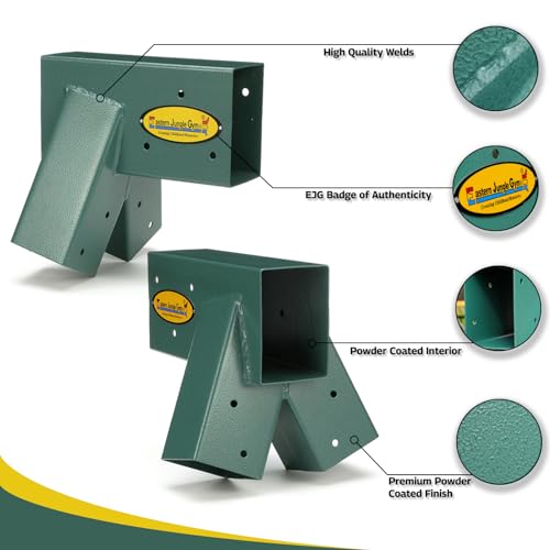 Eastern Jungle Gym Easy 1-2-3 A-Frame Swing Set Bracket, Green | Heavy Duty Swingset Bracket for Easy, Simple Installation | DIY Swing Set Part to Build Playground Sets for Backyards - style: A-Frame Swing Set Bracket