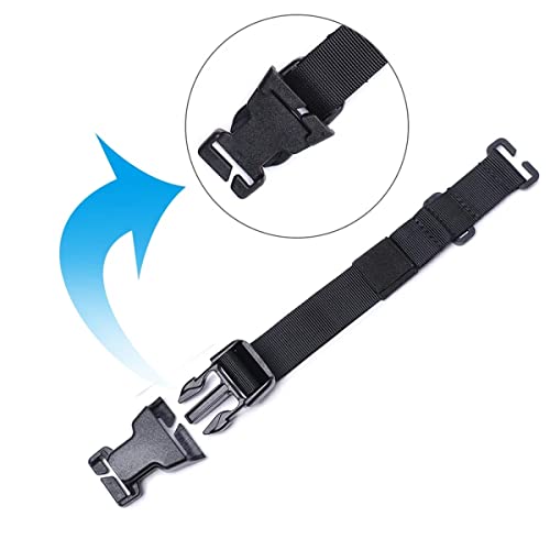 6 Pcs MOLLE Tactical Straps Adjustable Backpack Straps Attachment Webbing - color: Black