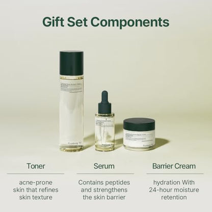 Pyunkang Yul PKY Calming Trial Gift Set, Exfoliating Toner, Soothing Serum, and Facial Skin Hydrating Cream, Vegan, Korean Skincare (3-item set) - color: Calming line(Trial)
