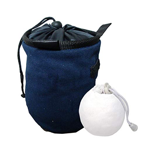 Chalk & Bag Combo for Gymnastics, Climbing, and Weight Lifting (Refillable, Multiple Colors) - color: Dark Blue