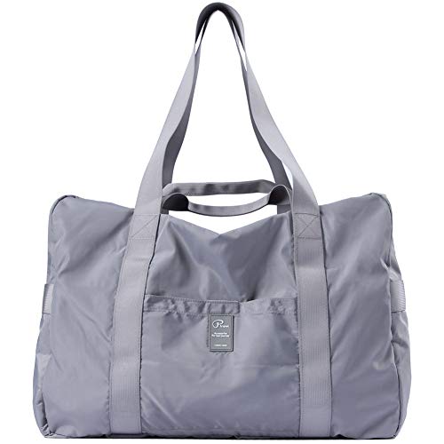 VanFn Foldable Travel Duffel Bag, Sports Duffels Gym Bag, Rainproof Nylon Totes, Sports Shoulder Handbag, Lightweight Duffle Bags For Women & Men, Outdoor Weekend Bag, P.Travel Series - color: Gray