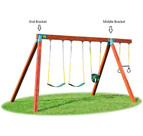 Eastern Jungle Gym Easy 1-2-3 A-Frame Swing Set Bracket, Green | Heavy Duty Swingset Bracket for Easy, Simple Installation | DIY Swing Set Part to Build Playground Sets for Backyards - style: A-Frame Swing Set Bracket