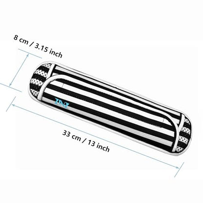 Ultra Thick & Breathable Universal Shoulder Pad Cushion for Bag - Long & Comfort - color: Black&white