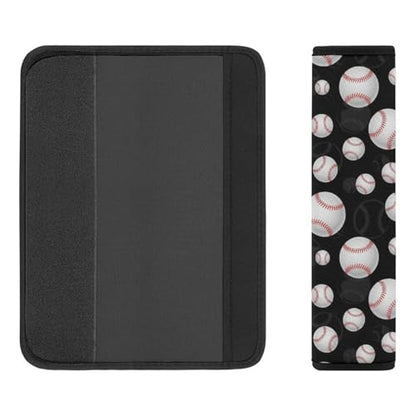 2PCS Black Baseball Car Seat Belt Pad Breathable Shoulder Protector for Girls and Boys, Most Cars, Anti-Slip Pad - color: Pattern 1243