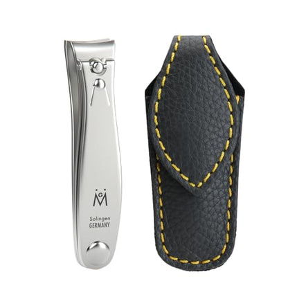 GERMANIKURE Professional Small Nail Clipper (6 cm) - FINOX Surgical Stainless Steel Manicure and Pedicure Tools in Leather Case- Ethically Made in Solingen Germany - 4711 - Travel Size Nail Care - size: Small (6 cm)