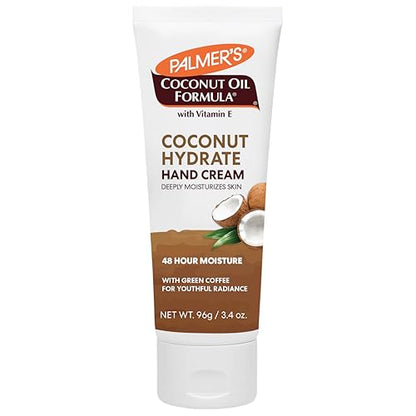 Palmer's Coconut Oil Hand Cream, Moisturizing Formula for Dry Skin (3.4 Oz) | Deeply Moisturizing, Green Coffee for Youthful Radiance, Hydrates & Replenishes Hands 48hr Moisture, Travel Size Hand Lotion - size: 3.4 Fl Oz (Pack of 1)