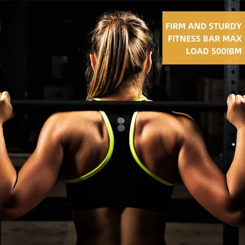 Resistance Band Workout Bar for Body Workout, Adjustable 3 Parts with Easy Grip Foam Durable Portable Steel Pilates Training