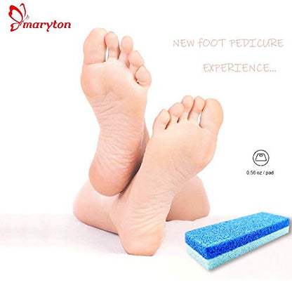 Maryton Foot Pumice Stone for Feet Hard Skin Callus Remover and Scrubber (Pack of 4) (Blue) - style: Classic Blue