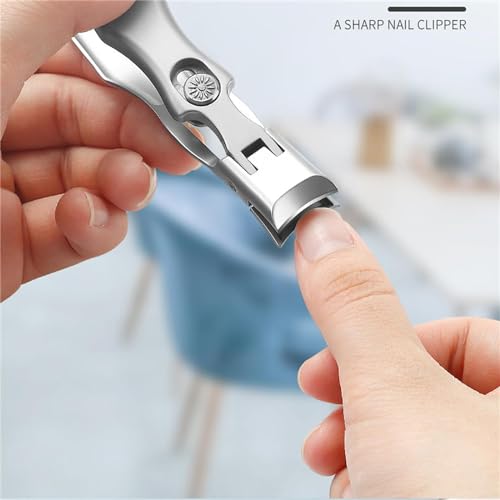 Nail Clippers, Stainless Steel Nail Clippers, Portable for Thick Nails - color: A