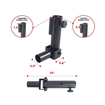 Sunny Health & Fitness Power Cage Squat Rack Attachments for Home Gym | Strength Training, Expanded Workout Variety, Durable Construction, Secure Fit, Quick Installation, Versatile Exercise Support - style: Landmine