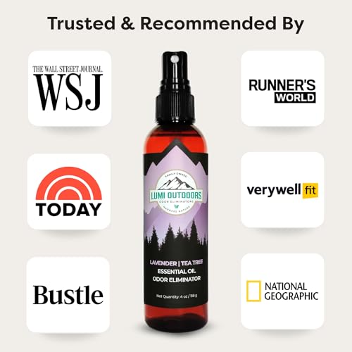 Lumi Outdoors Natural Shoe Deodorizer Spray & Odor Eliminator - Lavender Tea Tree Essential Oil Odor Eater - style: 1 Pack - Lavender Tea Tree