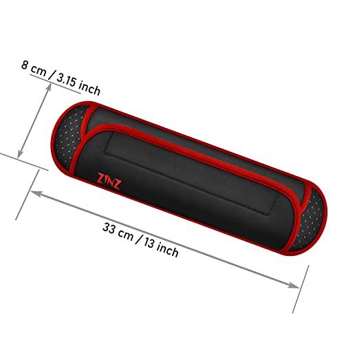ZINZ Universal Shoulder Pad with Ultra Thick Cushion for Bag Luggage Bag Crossbody, Plus Long & Anti-Slip & Breathable,Black-Red Edge - color: Black-red Edge