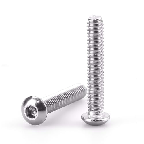 1/4-20 x 1-3/4" Button Head Socket Cap Bolts Screws, 304 Stainless Steel 18-8, Allen Hex Drive, Bright Finish, Fully Machine Thread, Pack of 100 - size: 1/4-20 x 1-3/4
