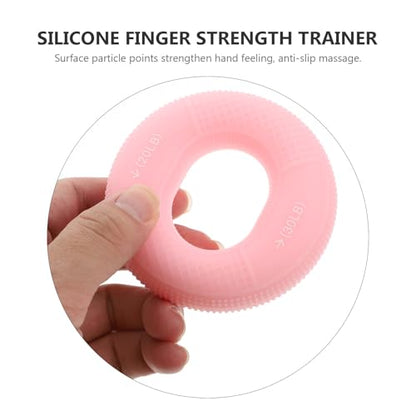 3pcs Silicone Hand Grip Strength Trainer Set Adjustable Resistance Rings 20-80lbs for Finger Strengthening, Hand Massage, Rehabilitation, and Rock Climbing Exercise