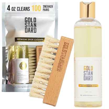 Gold Standard Shoe Cleaning Kit for White Sneakers & Tennis Shoes | Sneaker Cleaning Kit, Removes Dirt & Stains from Leather, Canvas & Mesh - style: Starter Set