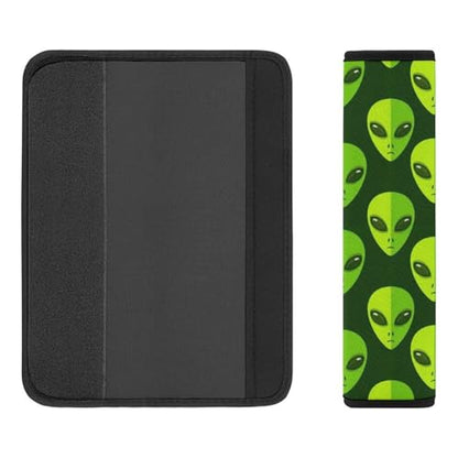2PCS Space Alien Faces Car Seat Straps Shoulder Pads Universal Soft and Comfortable Seat Belt Covers Cushion for Child, All Vehicles, Shock Absorption - color: Pattern 412