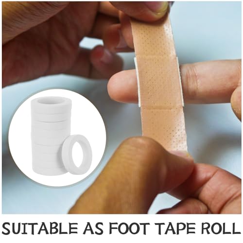 Tofficu Adhesive Tape 0.9cm X 30 Rolls White Wrap Tape Strong and Rock Climbing for Skin Protection