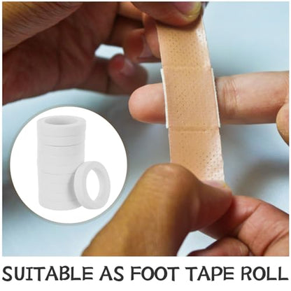 Tofficu Adhesive Tape 0.9cm X 30 Rolls White Wrap Tape Strong and Rock Climbing for Skin Protection