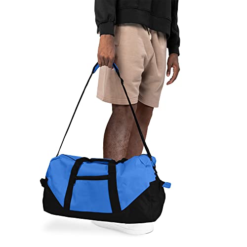 21" Large Duffle Bag with Adjustable Strap - color: Royal Blue