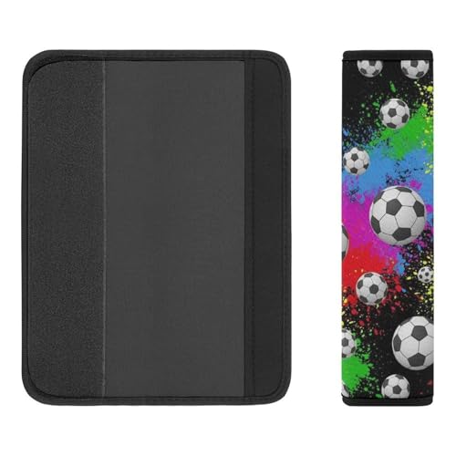 2 Piece Universal Soft and Comfortable Seat Belt Shoulder Pad for Kids, Most Cars, Black Soccers Seat Belt Covers Cushion, Neck and Shoulder Support - color: Pattern 1122