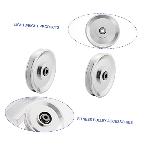 1Pc Aluminum Alloy Lift Load Bearing Pulley Wheel Gym Equipment Accessory with High Machining and Anodized Surface Lightweight and Easy to Install for Exercise Machine Attachments