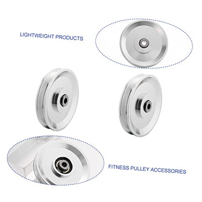 1Pc Aluminum Alloy Lift Load Bearing Pulley Wheel Gym Equipment Accessory with High Machining and Anodized Surface Lightweight and Easy to Install for Exercise Machine Attachments
