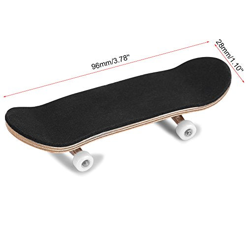 Mini Finger Skateboard, Fingerboard, Finger Skateboards, Wooden Finger Board Sport Training Props in Light Brown with Ball Bearings Wheels Alloy Fingerboards