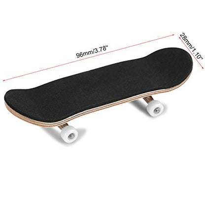 Professional Mini Fingerboards, Maple Wooden Alloy Fingerboard Finger Skateboards with Box Reduce Pressure Kids Gifts Finger Skateboard - color: White