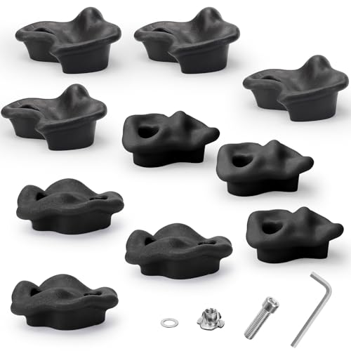 10PCS Rock Climbing Holds for Climber,Large Adult Rock Climbing Stones | with Mounting Hardware for Indoor Outdoor Rock Climbing Wall,Perfect for Family Fun & Exercise
