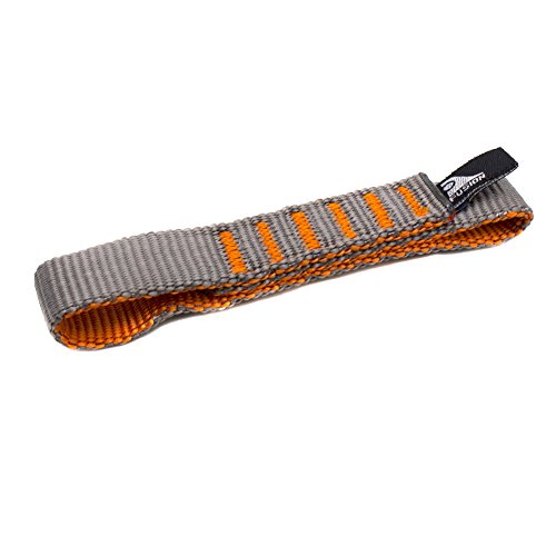 Fusion Climb ProGlide Quickdraw Runner - 5000 lb Tested Stitched Loop Nylon Webbing 11cm x 1.9cm - Gray/Orange