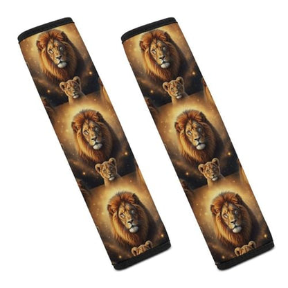 Soft Padded Seat Belt Shoulder Pad for Elderly Support, Stroller Pushchair High Chair, 2 Pack Lions Lion Cub Shoulder Harness Cover Neck and Shoulder Support - color: Pattern 772