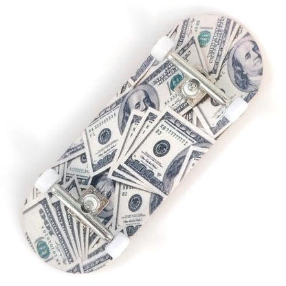 100 Dollar Bill - 34mm Wooden Pro Fingerboard Complete Set