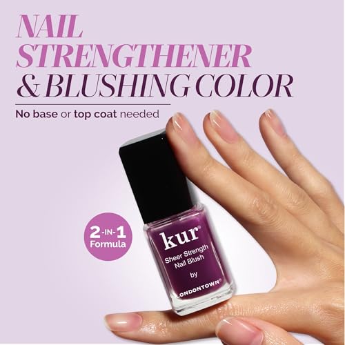 LONDONTOWN Sheer Strength Nail Blush - 2-in-1 Tinted Nail Hardener Strengthening Treatment With Jelly Finish - color: Concord