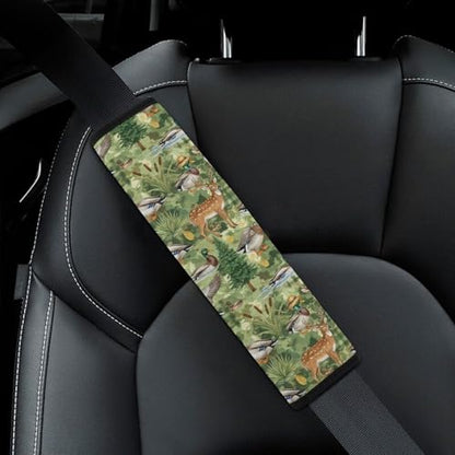 2 Pack Mallard Duck Wild Ducks Car Seat Belt Pad Universal Soft and Comfortable Harness Pads Strap for Adult Use, Most Cars, Easy Install (No Tool) - color: Pattern 112