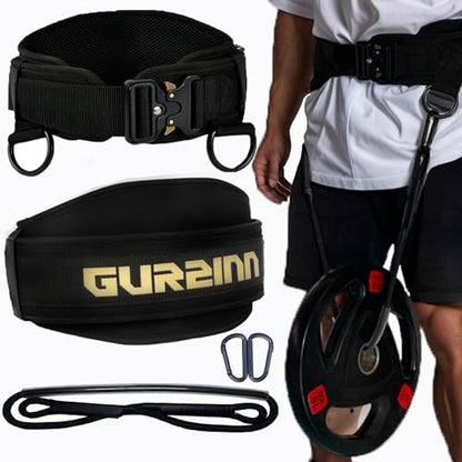 Weight Lifting Belt Gym Fitness with Quick Locking, Dip Belt with rope, Weighted Pull Up Belt for Gym Fitness Powerlifting Squat - color: Black, size: Larger