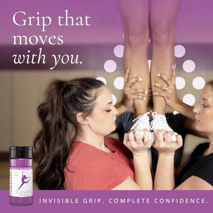 Chalkless Elevate Grip Enhancer - Cheerleading, Gymnastics and Pole Fitness Hand Chalk, Cosmetic Grade, No Uniform Residue, Dance, Pole Grip & Cheer Accessories (8g)