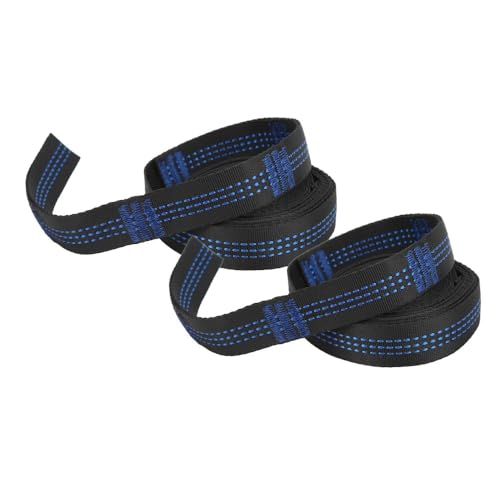 with Carabiners – 2M Heavy-Duty Adjustable Suspension Straps for Outdoor Camping, Backyard & Aerial Yoga, Includes 2 Steel Carabiners & Storage Bag