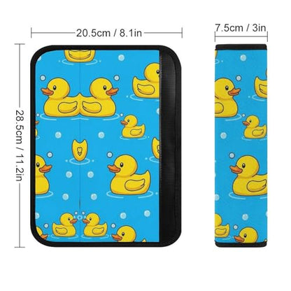 2PCS Rubber Cute Ducks Bubbles Car Seat Belt Pad Universal Fit Seat Belt Covers Cushion for Kids, Car Seats Pushchair Strollers High Chair Pushchair, Easy Install (No Tool) - color: Pattern 93