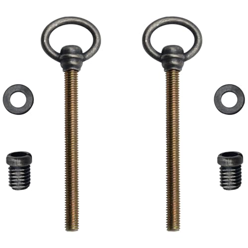 2 PCS Swivel Mirror Mounting Bolt M8 Antique Brass Mirror Frame Screws for Retro Rotating Mirrors (Screw Lenght: 83 mm / 3.27") - size: 121 MM / 4.76 IN