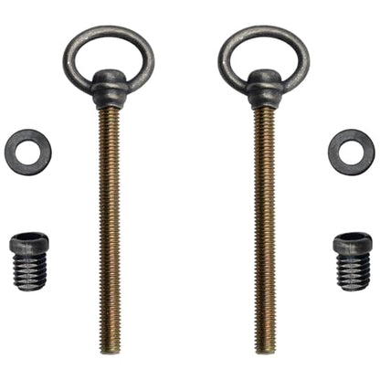 2 PCS Swivel Mirror Mounting Bolt M8 Antique Brass Mirror Frame Screws for Retro Rotating Mirrors (Screw Lenght: 83 mm / 3.27") - size: 121 MM / 4.76 IN
