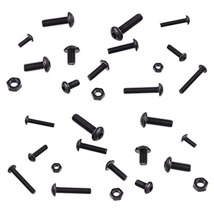 Hilitchi 460-Pcs M3 M4 M5 Button Head Hex Socket Head Cap Bolts Screws Nuts Assortment Kit - 10.9 Grade Alloy Steel - color: Button Head Hex Socket