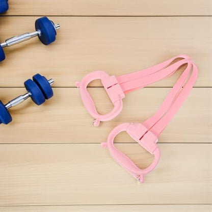 DOITOOL Figure 8 Resistance Bands Pink Elastic Back Training Rope Adjustable Strength Exercise Band for Shoulder and Arm Workout Home Fitness Equipment