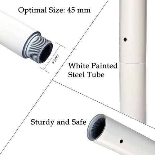 360° Rotating Silicone Dance Pole Removable Stripper Pole Stripper Pole Fitness Gym Equipment 7.2-9 FT for Home Fitness, Exercise, Bars, Gyms, Parties(White)
