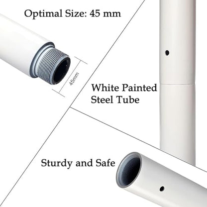 360° Rotating Silicone Dance Pole Removable Stripper Pole Stripper Pole Fitness Gym Equipment 7.2-9 FT for Home Fitness, Exercise, Bars, Gyms, Parties(White)